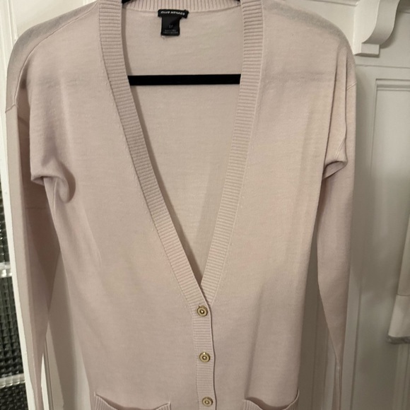 Club Monaco Women’s Light Weight Wool Sweater Pockets Taupe New Sz S/P - Picture 3 of 11